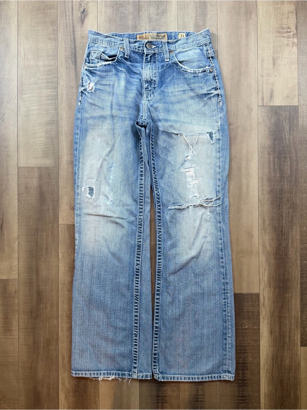 BKE Tyler Relaxed Straight Fit Mid Stretch Denim Jeans Blue Men’s Size 30x33